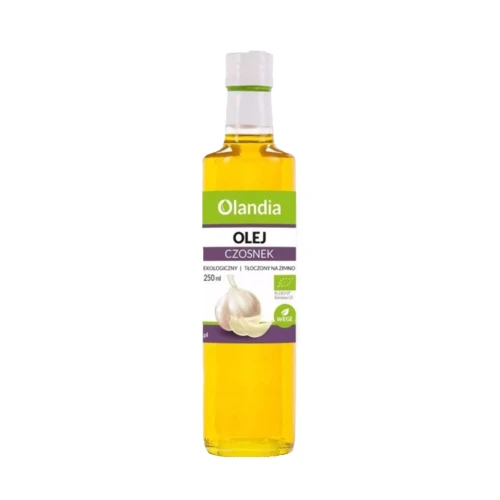 Olej słonecznikowy z czosnkiem EKO 250 ml Olandia ( bakaliowyswiat.pl ).webp