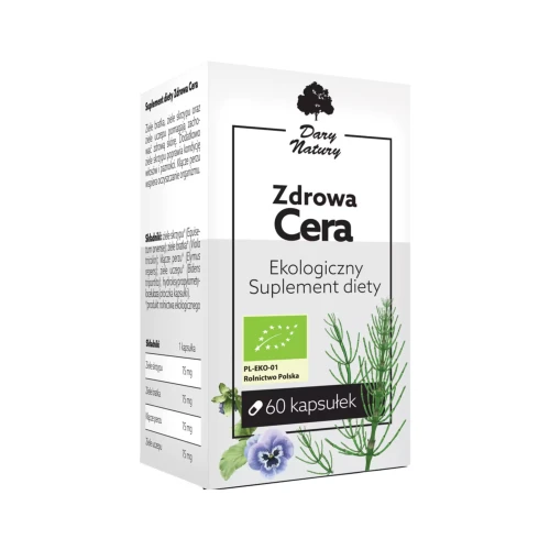 Zdrowa cera EKO 60 kapsułek (300mg) Dary Natury ( bakaliowyswiat.pl ).webp