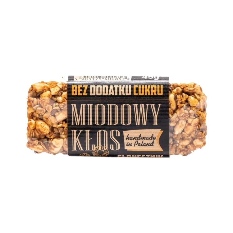 Miodowy Kłos bez cukru ze Słonecznikiem 45g Łysoń ( bakaliowyswiat.pl ).webp