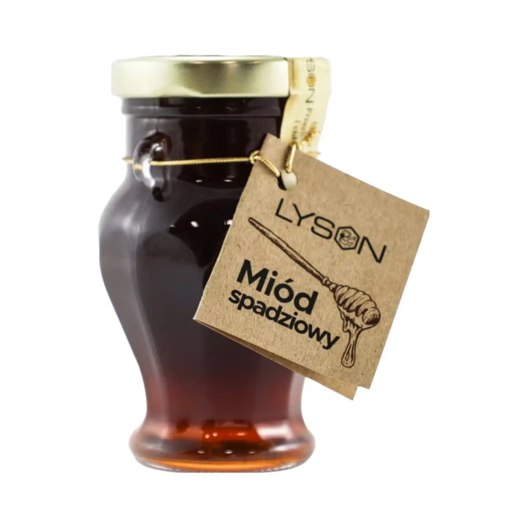 Miód spadziowy 0,270 g Łysoń SŁOIK AMFORA ( bakaliowyswiat.pl ).webp