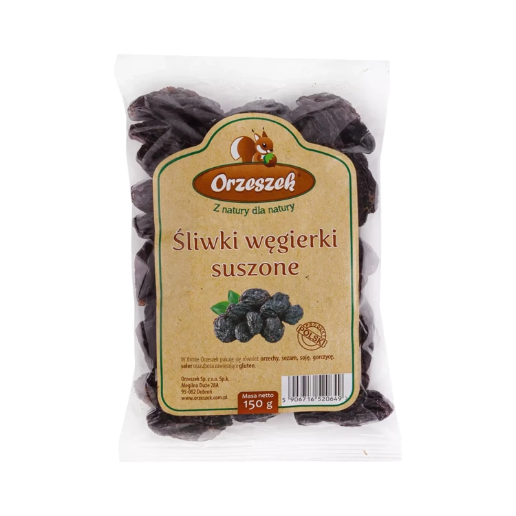 Śliwki węgierki suszona 150g Orzeszek ( bakaliowyswiat.pl ).webp