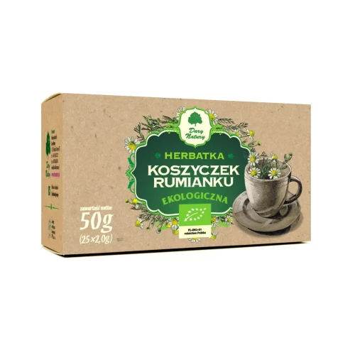 Koszyczek rumianku EKO 25x2g Dary Natury ( bakaliowyswiat.pl ).webp