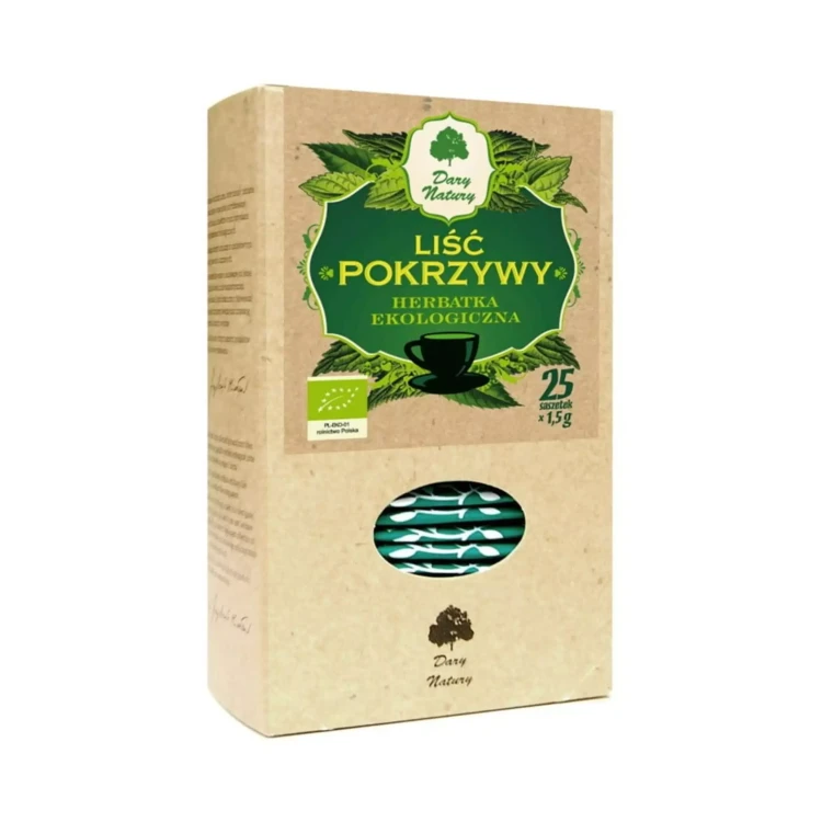 Pokrzywa liść EKO 25x1.5g Dary Natury ( bakaliowyswiat.pl ).webp