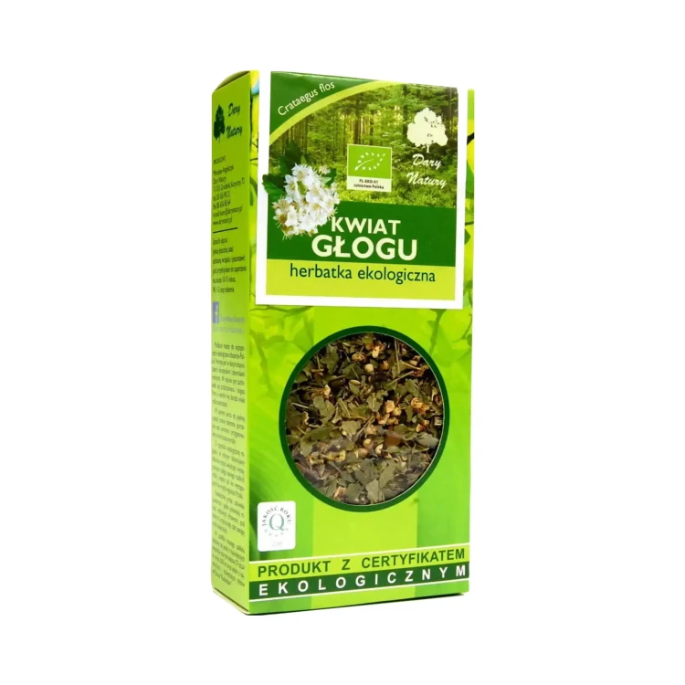Herbatka kwiat głogu 50g Dary Natury ( bakaliowyswiat.pl ).webp