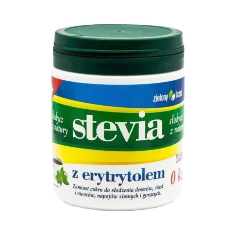 Stevia z erytrytolem 140g Zielony Listek ( bakaliowyswiat.pl ).webp