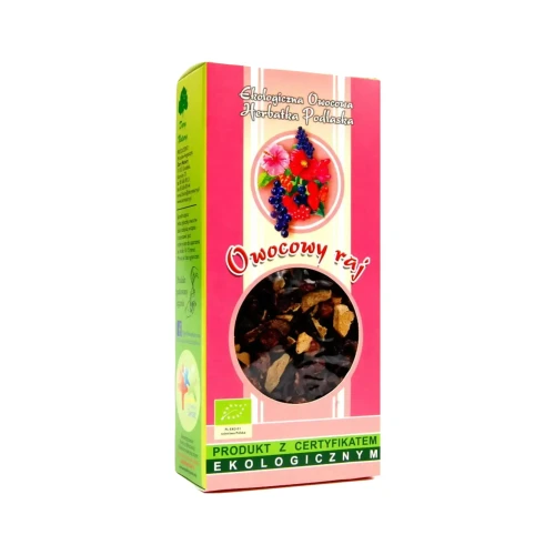 Ekologiczna herbatka Owocowy raj 100 g Dary Natury ( bakaliowyswiat.pl ).webp
