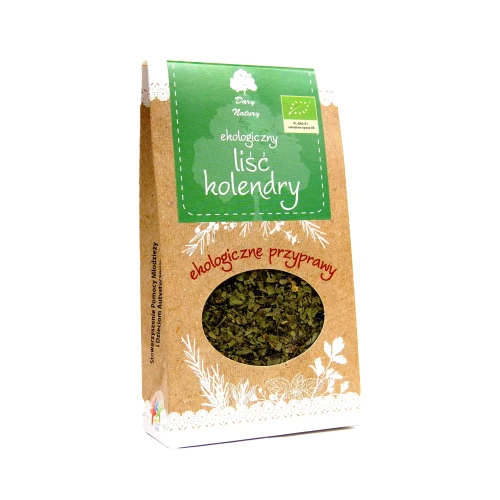 Ekologiczny liść kolendry 20 g Dary Natury ( bakaliowyswiat.pl ).webp