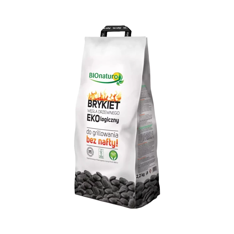 Ekologiczny brykiet węgla drzewnego do grilla 2.2 kg Bio Naturo.webp