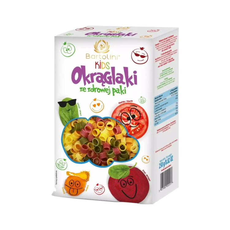 Makaron dla dzieci okrąglaki - koraliki 250 g Bartolini .webp