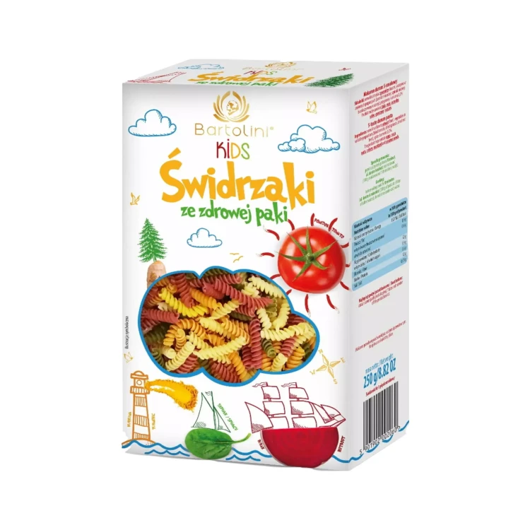 Makaron dla dzieci świdraki - świderki 250 g Bartolini.webp