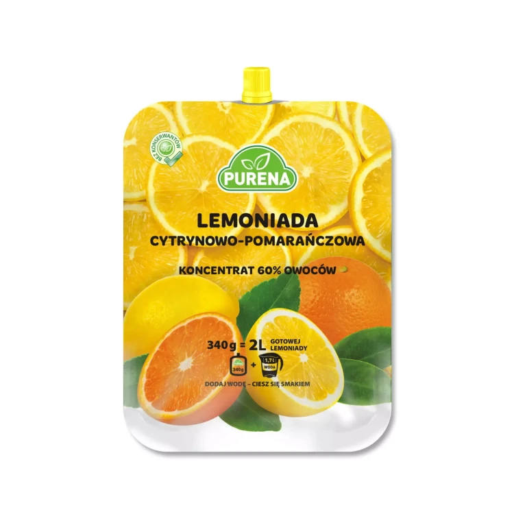 Lemoniada cytrynowo-pomarańczowa - koncentrat 340 g Purena.webp
