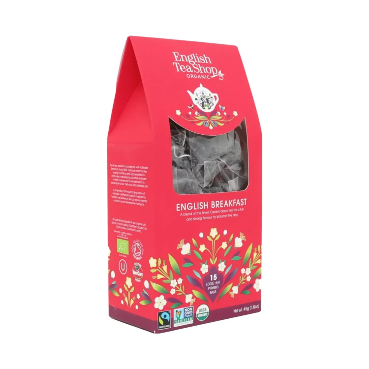 English Breakfast - organiczna herbata czarna cejlońska w piramidkach English Tea Shop 2.webp