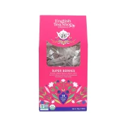 Organiczna herbatka ziołowa z hibiskusa z truskawkami. borówkami i malinami w piramidkach English Tea Shop .webp