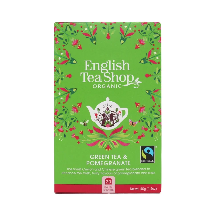 Organiczna herbata zielona z granatem English Tea Shop.webp