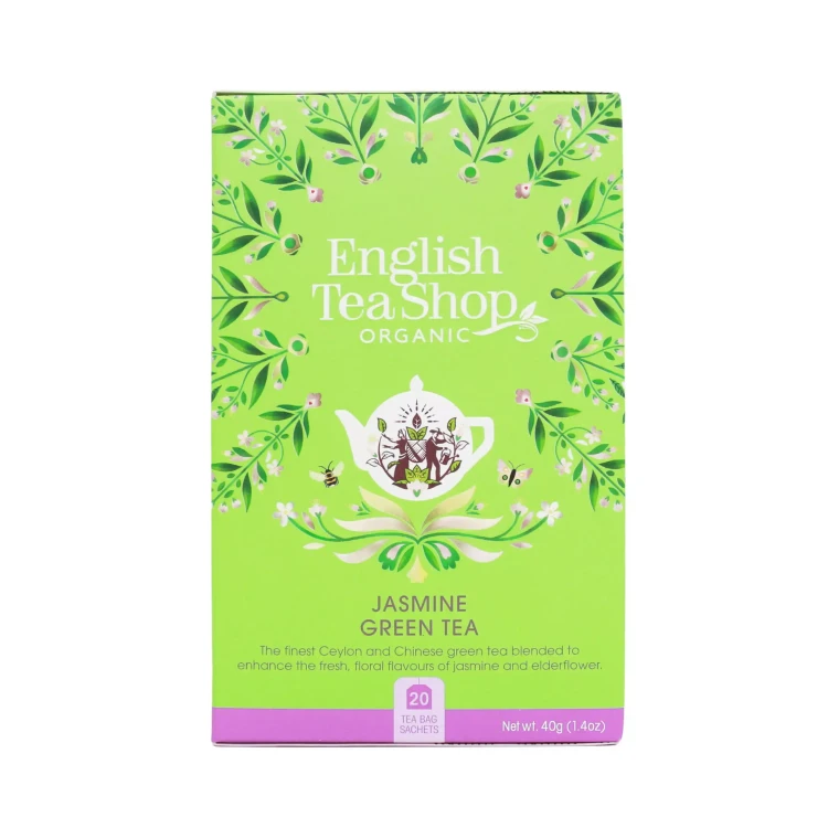 Organiczna zielona herbata z jaśminem i dzikim bzem English Tea Shop.webp