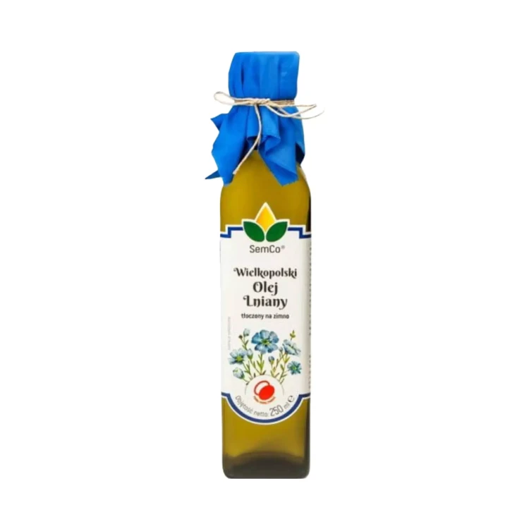 Olej Lniany Wielkopolski 250 ml SemCo.webp