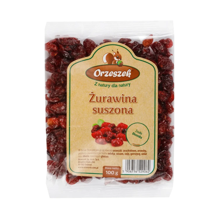 Żurawina suszona Orzeszek 100g.webp