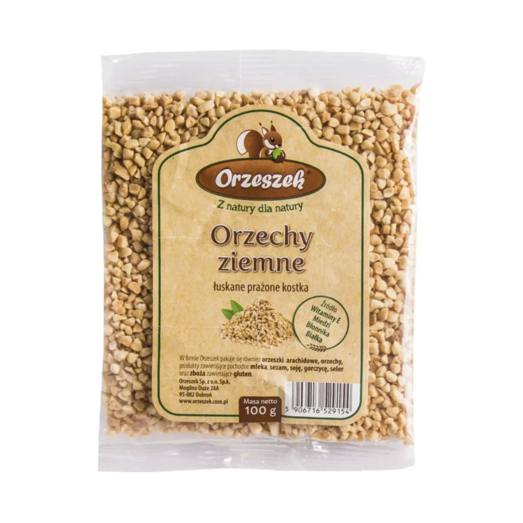 Orzeszki ziemne ŁUSKANE KOSTKA 100 g Orzeszek.webp