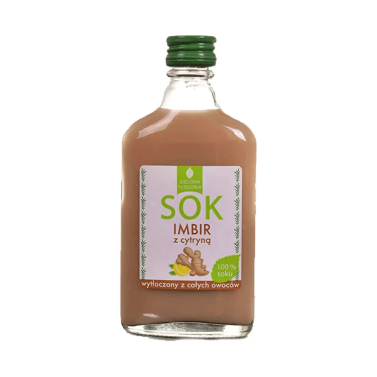 Sok Tłoczony imbir z cytryną 200 ml Zielona Tłocznia.webp
