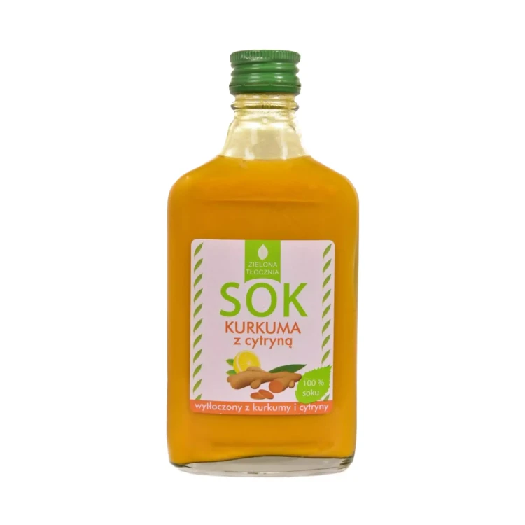 Sok Tłoczony kurkuma z cytryną 200 ml Zielona Tłocznia.webp