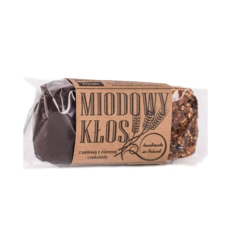Miodowy Kłos z ciemną czekoladą 80g Łysoń .webp