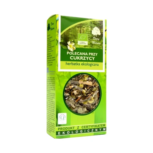 Herbatka ekologiczna Polecane przy cukrzycy 50g Dary Natury  .webp