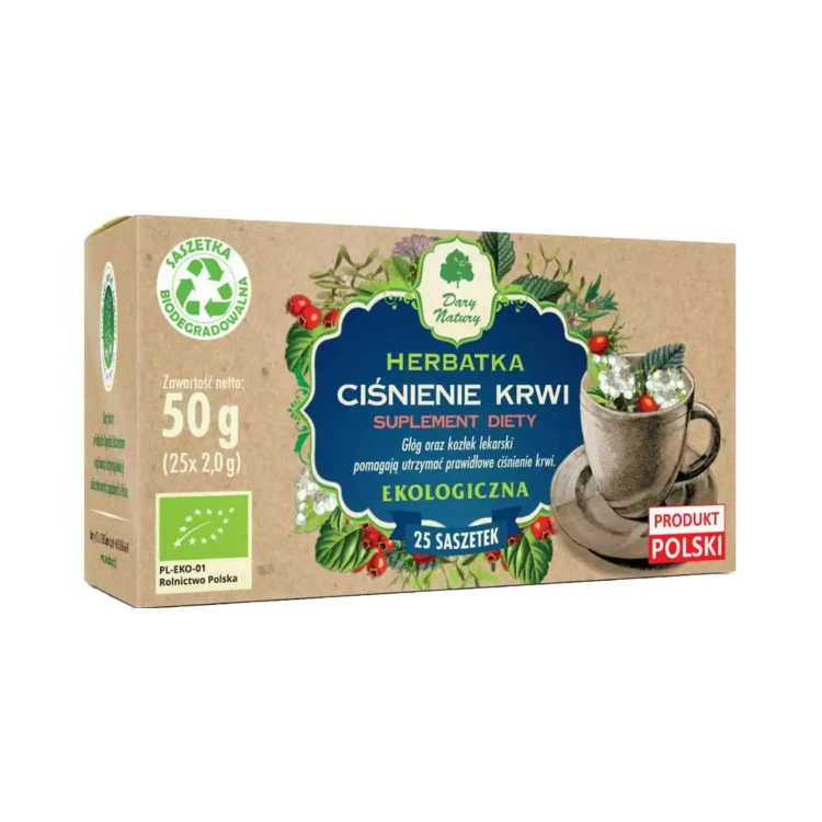 Herbatka ekologiczna Ciśnienie krwi 50g Dary Natury .webp