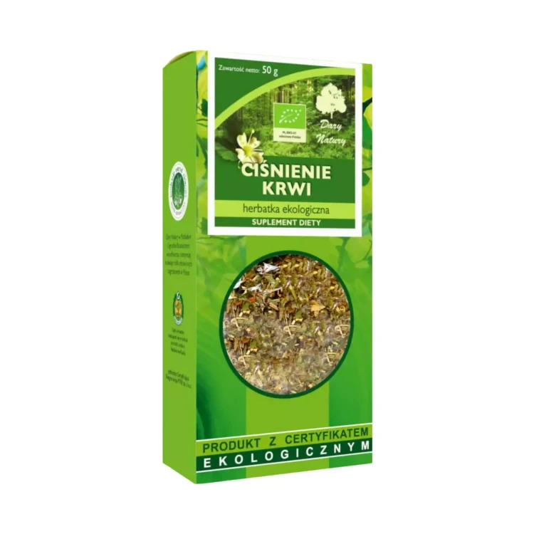 Herbatka ekologiczna Ciśnienie krwi 50g Dary Natury .webp