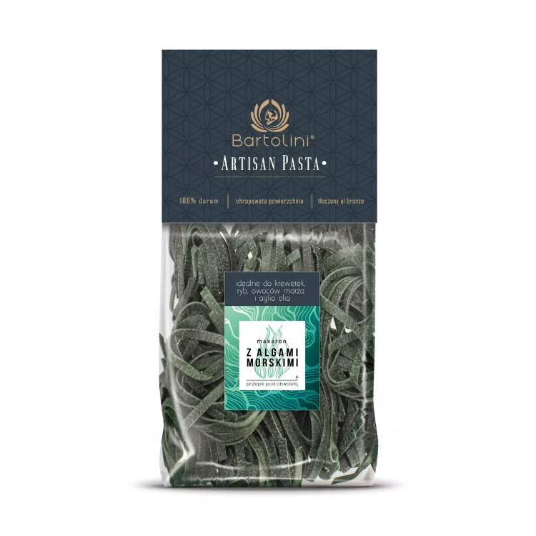 Artisan Makaron Durum z Algami Morskimi - gniazda (Tagliatelle) 300 g Bartolini.webp