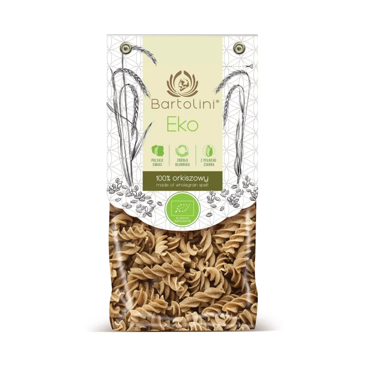 Ekologiczny makaron orkiszowy - świderki 250 g Bartolini.webp