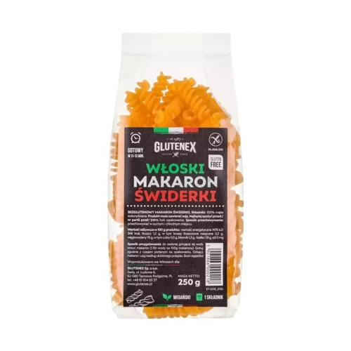 Bezglutenowy makaron świderki 250 g Glutenex.webp
