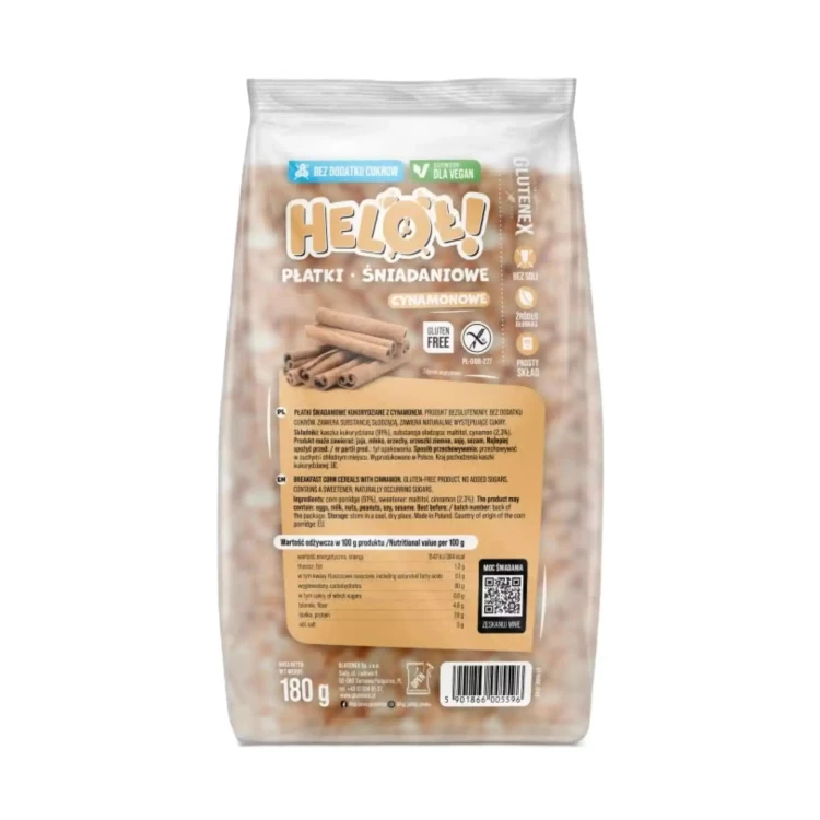 Płatki śniadaniowe cynamonowe Heloł 180g Glutenex.webp