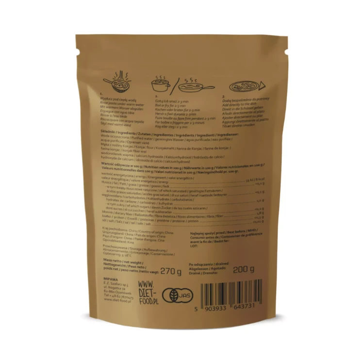 Makaron konjac (shirataki) Udon 270g Diet Food .webp