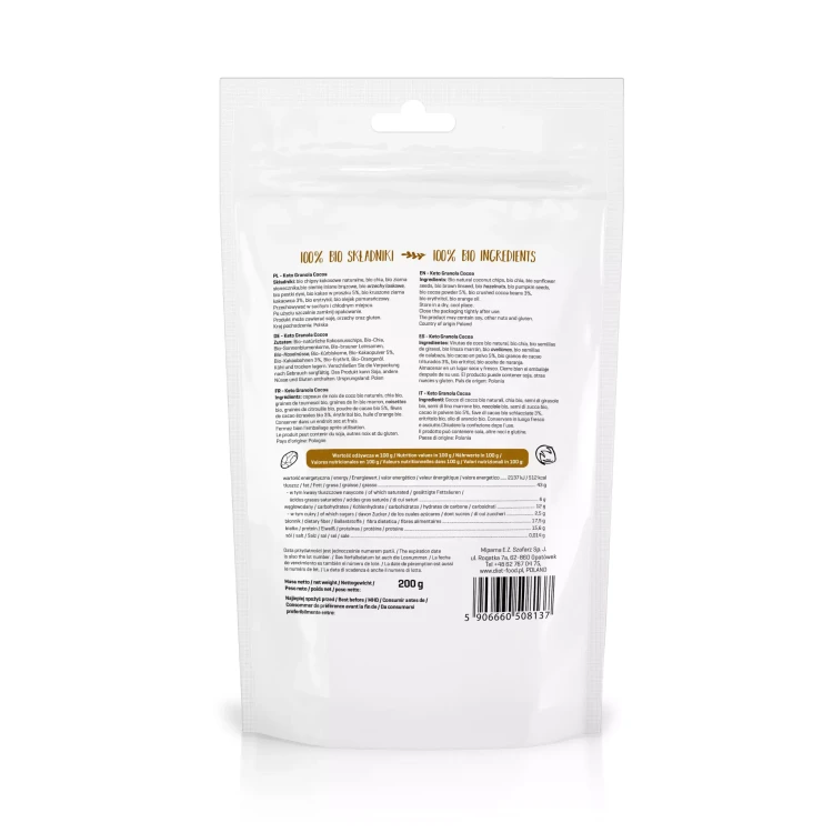 BIO Keto Granola z kakao 200g Diet Food .webp
