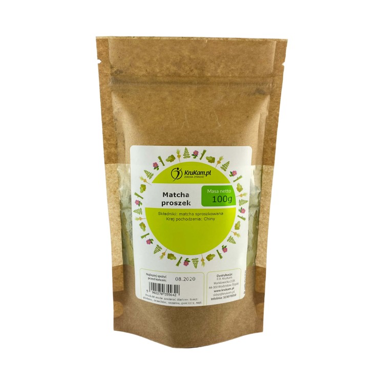Matcha proszek zielona herbata 100g Krukam.jpg