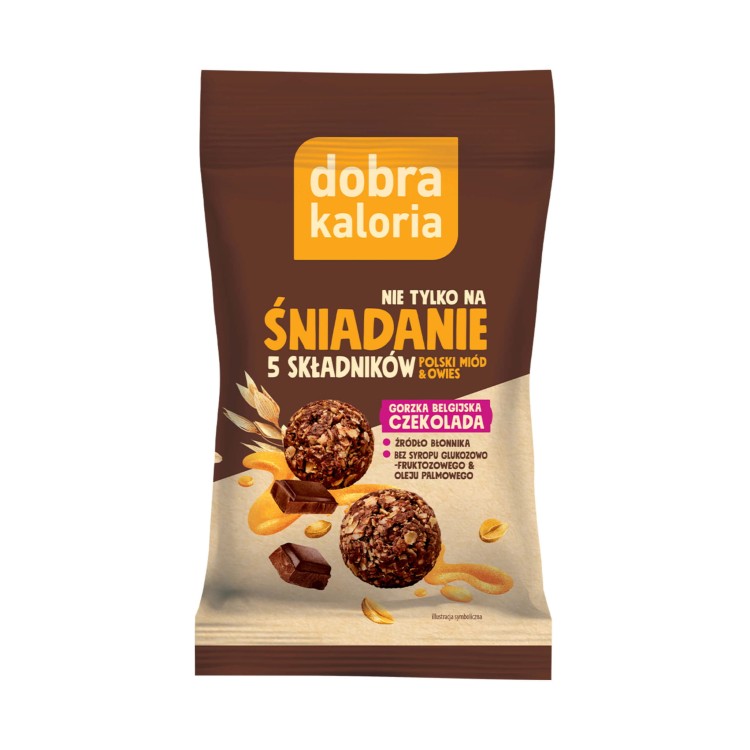 Kulki śniadaniowe gorzka belgijska czekolada Dobra Kaloria.jpg