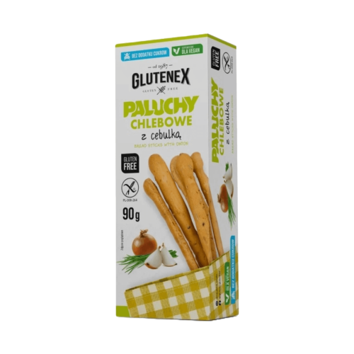 Paluchy chlebowe z cebulą bez dodatku cukrów 90g Glutenex.png