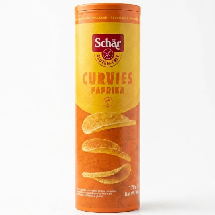 Bezglutenowe chipsy o smaku paprykowym Curvies 170 g Schar