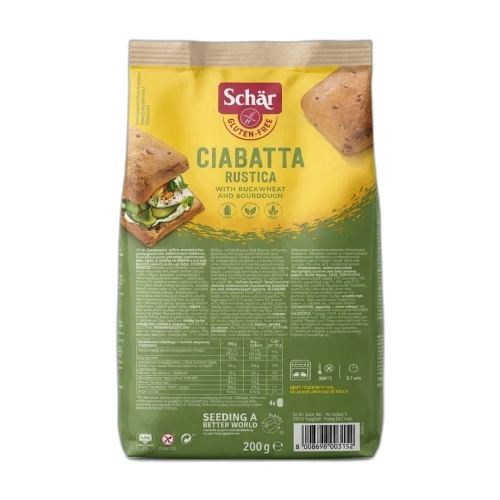 Bezglutenowa ciabatta rustica na zakwasie, ujęcie zbiorcze