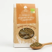 Przyprawa do pizzy i zapiekanek ekologiczna 30 g Dary Natury — opakowanie i zawartość produktu