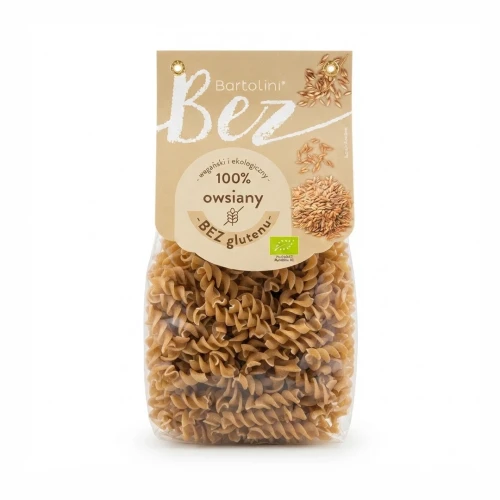 Makaron owsiany BEZGLUTENOWY 250g Bartolini — opakowanie, zdjęcie studyjne