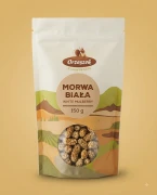 Morwa biała 150g Orzeszek — opakowanie na tle w kolorze produktu