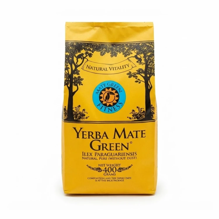 Yerba Mate Green Fitness 400g — opakowanie, zdjęcie studyjne