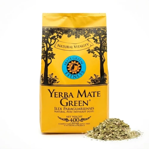 Yerba Mate Green Fitness 400g — opakowanie i zawartość produktu