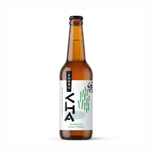 Herbata Kombucha zimny chmiel 330 ml AleBrowar — opakowanie, zdjęcie studyjne