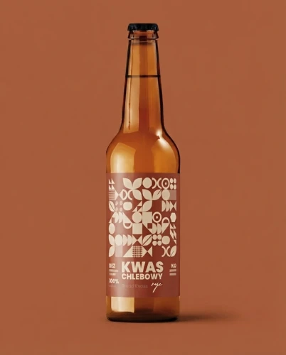 Kwas chlebowy 500 ml AleBrowar — opakowanie na tle w kolorze produktu
