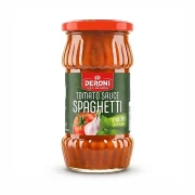 Sos pomidorowy do spaghetti 305g Deroni — opakowanie, zdjęcie studyjne