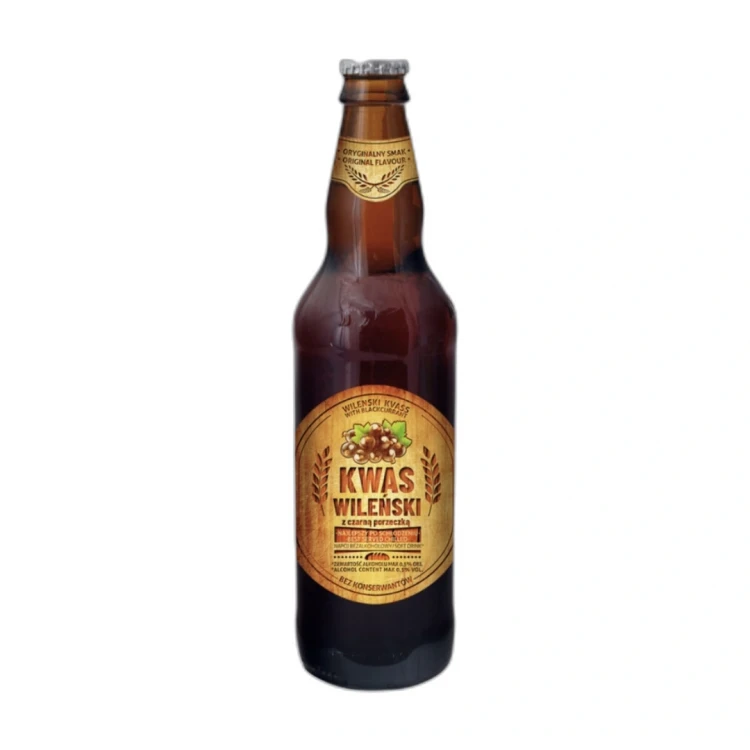 Kwas Chlebowy Wileński z czarną porzeczką 500 ml PolBioEco
