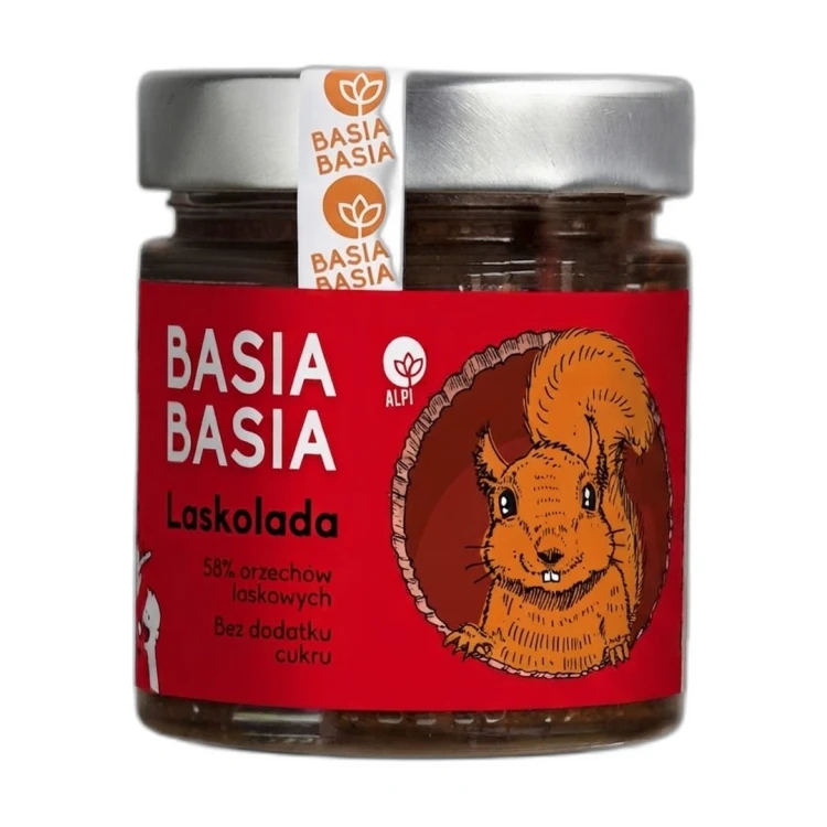 Krem z orzechów laskowych Laskolada z kakao 210 g BasiaBasia
