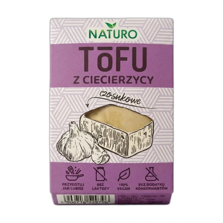 Tofu z ciecierzycy czosnkowe wegańskie 200 g Naturo